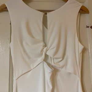 BCBGMAXAZRIA Womens Cut-Out Long Midi Dress